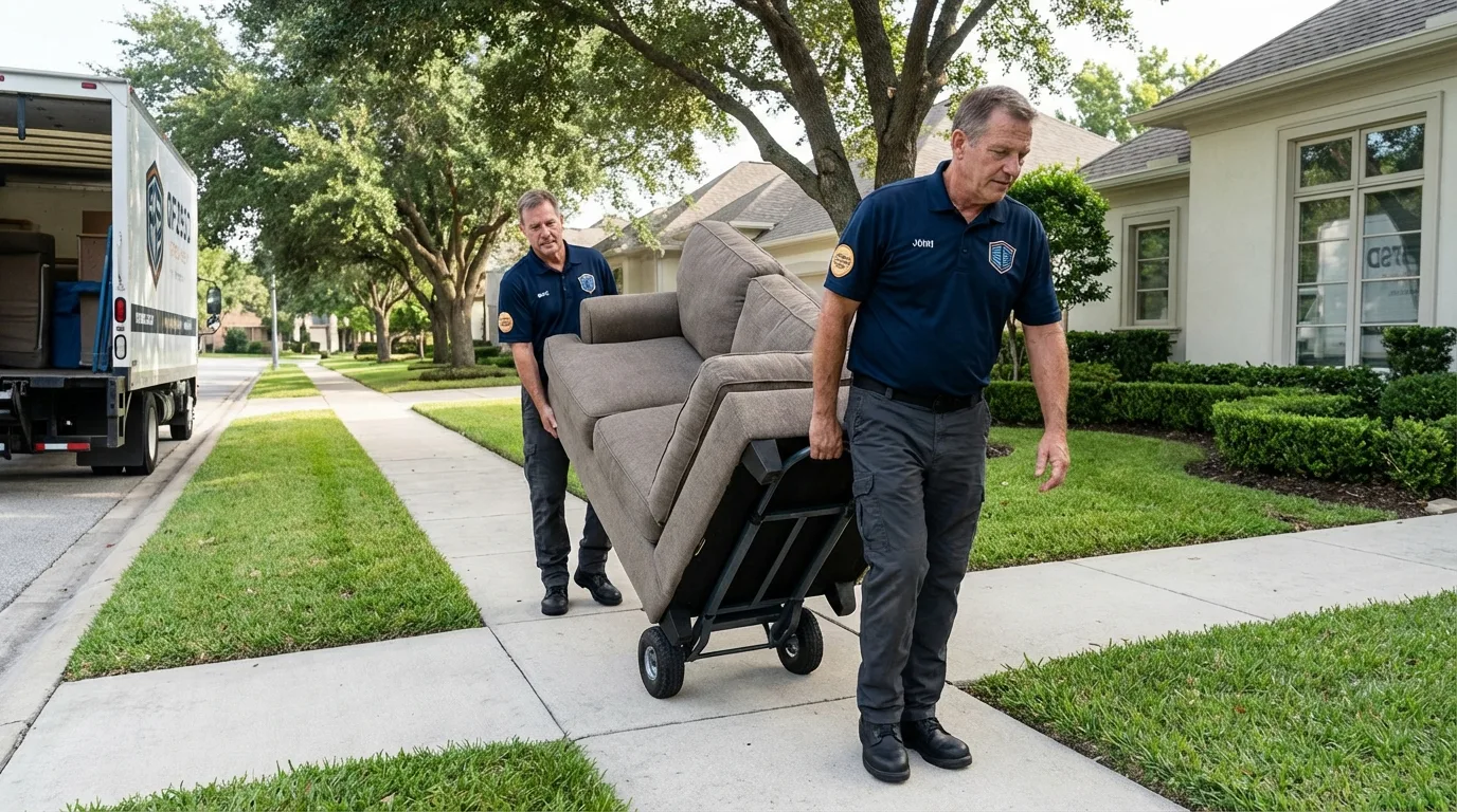 Local residential moving crew loading furniture in Tavernier, FL